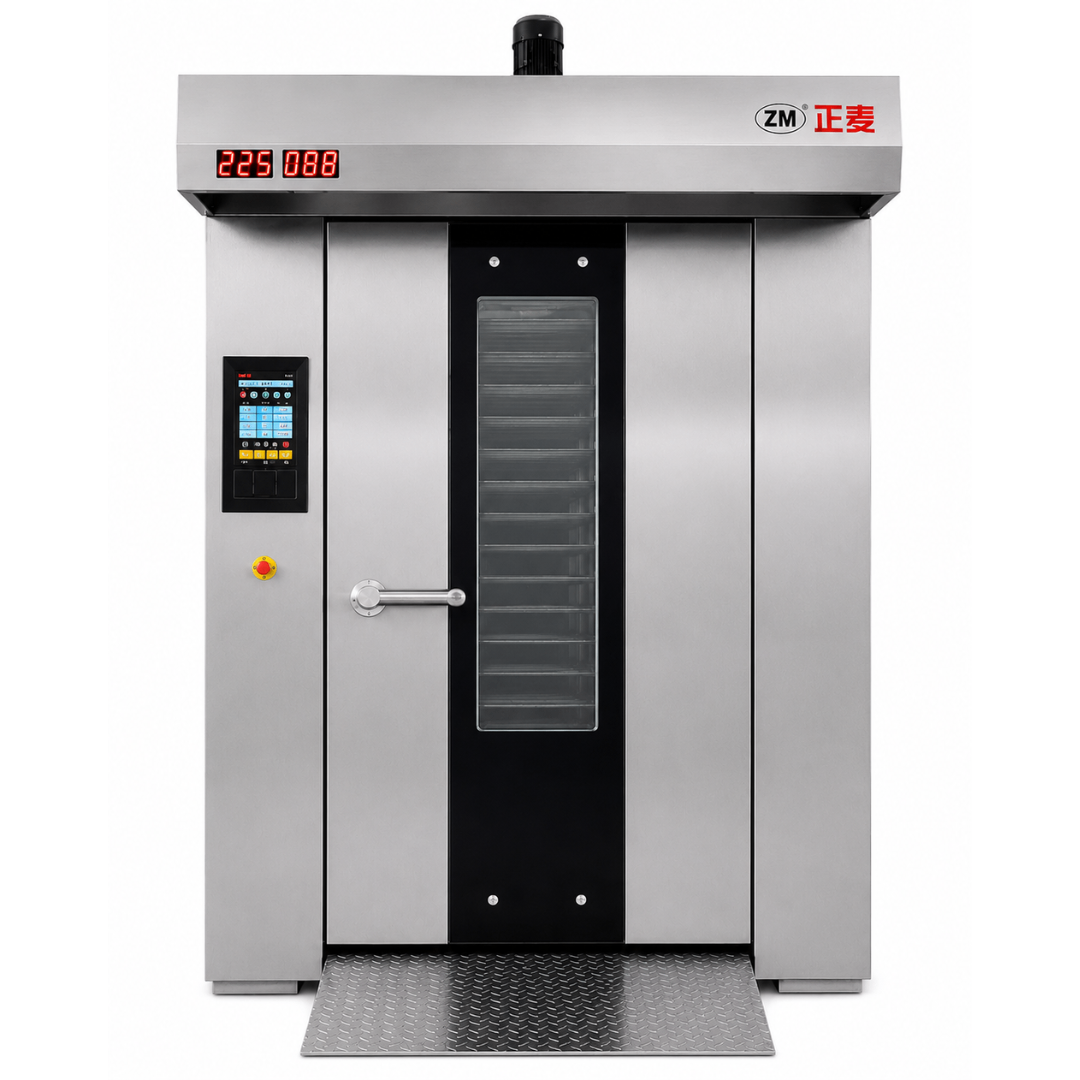 Horno Rotativo a Gas ZMZK-32M – 32 Bandejas – Tipo Ancho – Panel Digital