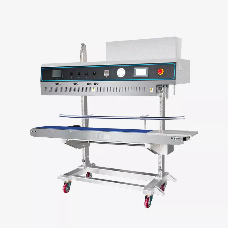 Selladora de Banda Continua Industrial 10 m/min con Impresora Ink-jet para Packaging | FRP-1120LH