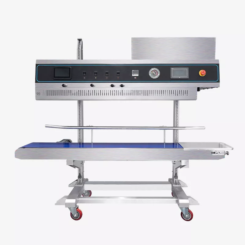 Selladora de Banda Continua Industrial 10 m/min con Impresora Ink-jet para Packaging | FRP-1120LH