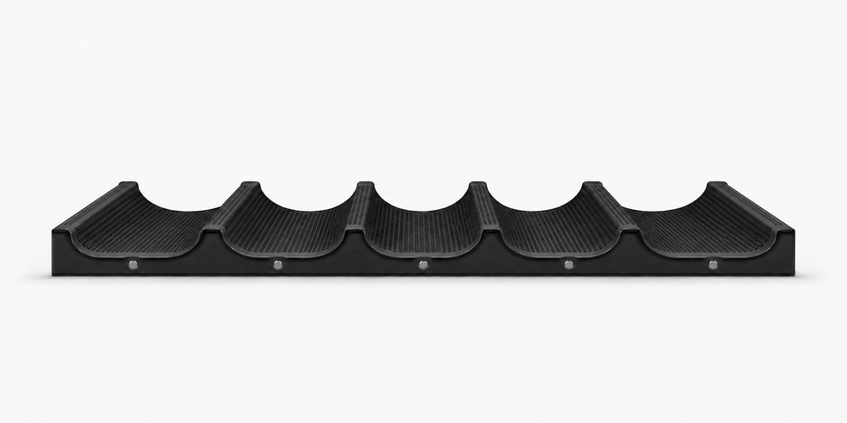 Bandeja Baguette Perforada de 5 Canales 600×400×36 mm | Aluminio y Teflón TS52501003