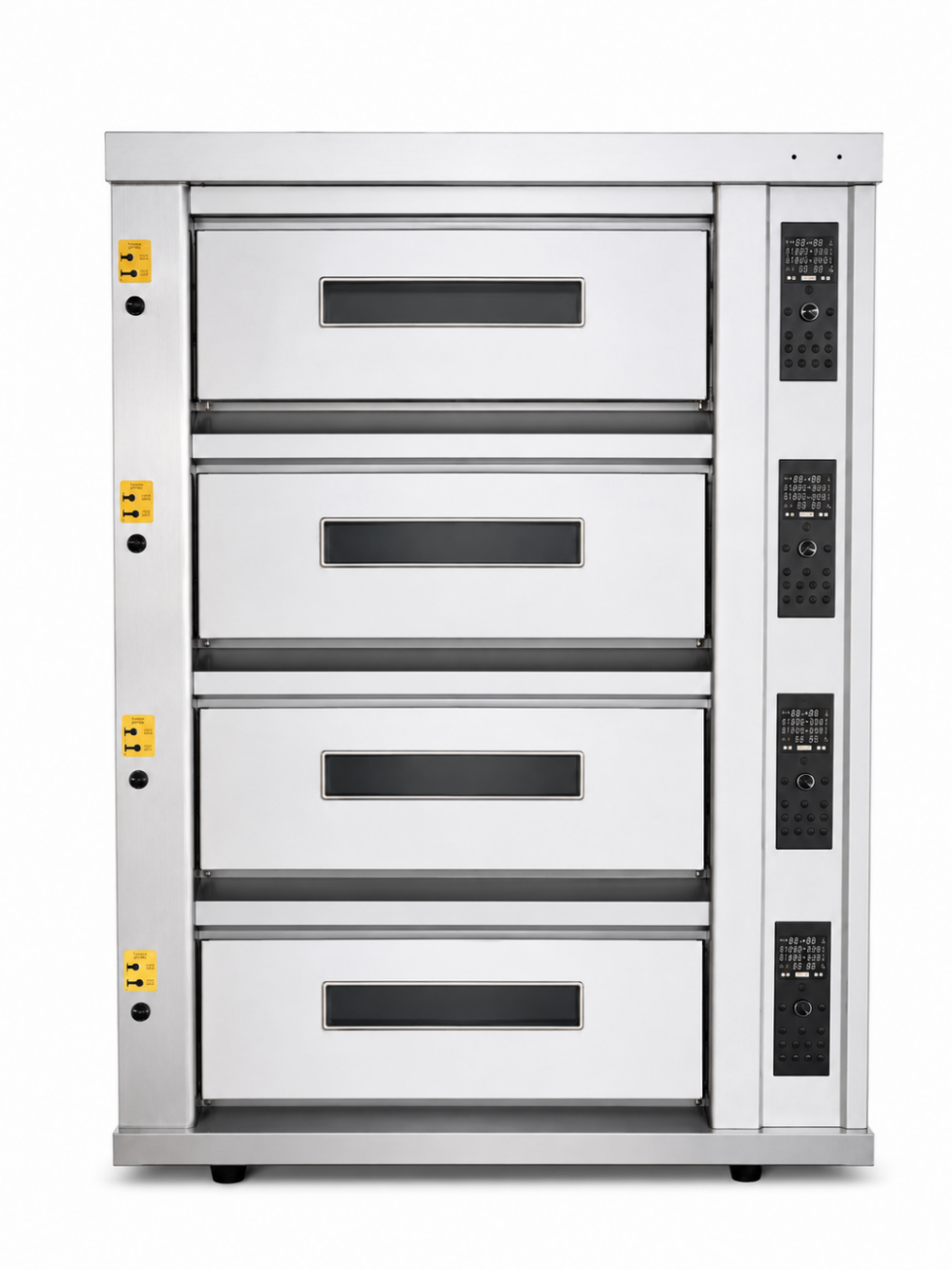 Horno Eléctrico de Piso 4 Cámaras 8 Bandejas 400×600mm con Vapor y Piedra S-402F - FULL