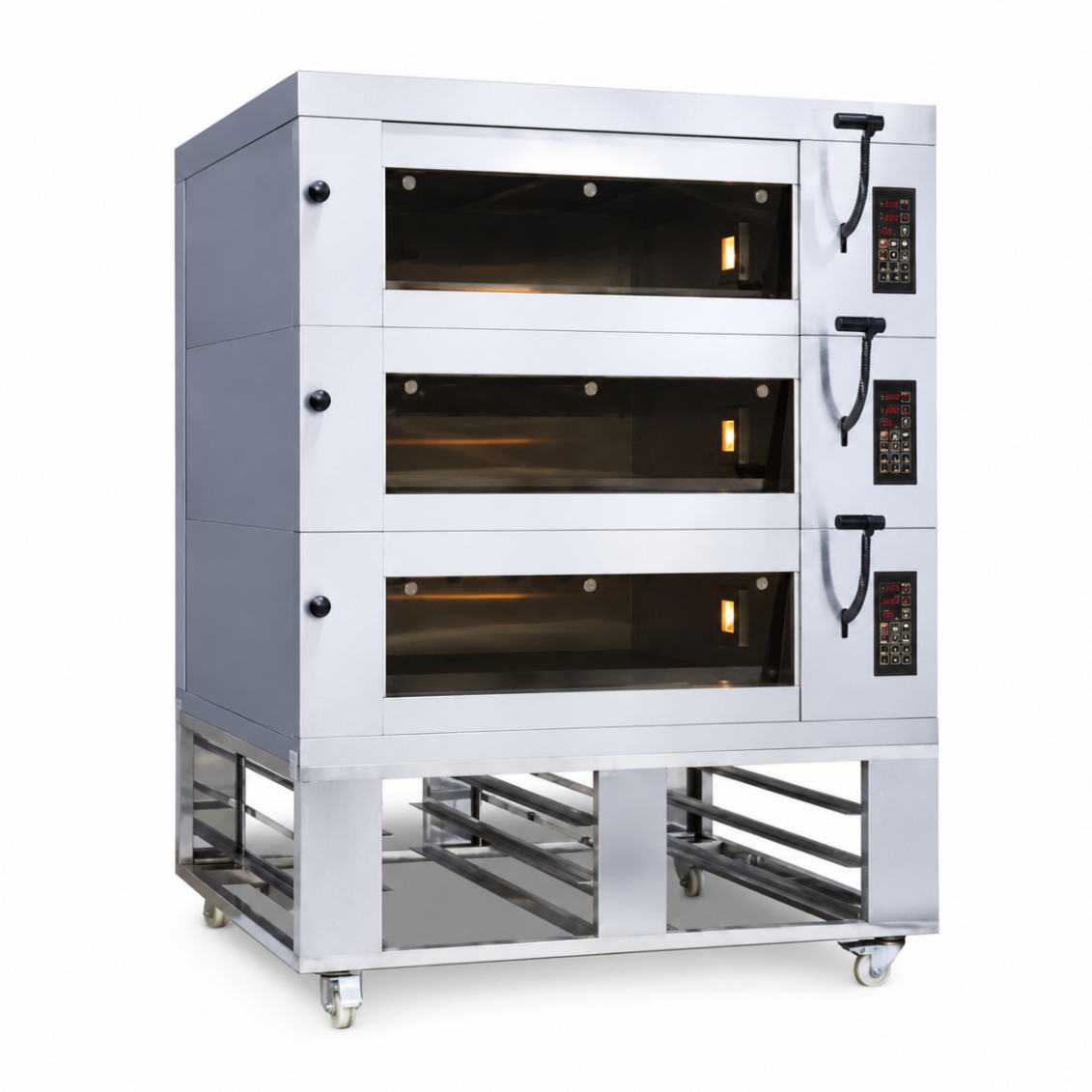 Horno Eléctrico de Piso Estilo Europeo 3 Cámaras 6 Bandejas 400×600mm S-E302 - ESTÁNDAR