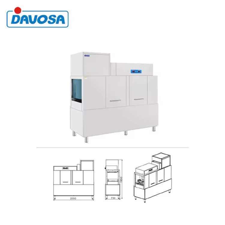 Lavavajillas de Arrastre Industrial Alto Rendimiento DXE200JH – 120 cestas/h