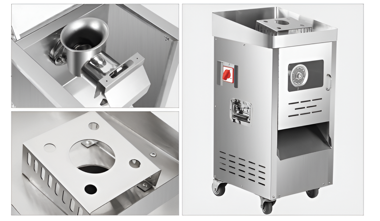 Picadora de Carne Industrial 250 kg/h para Carnicerías | Tolva Desmontable 2200W PT-3-DJ32