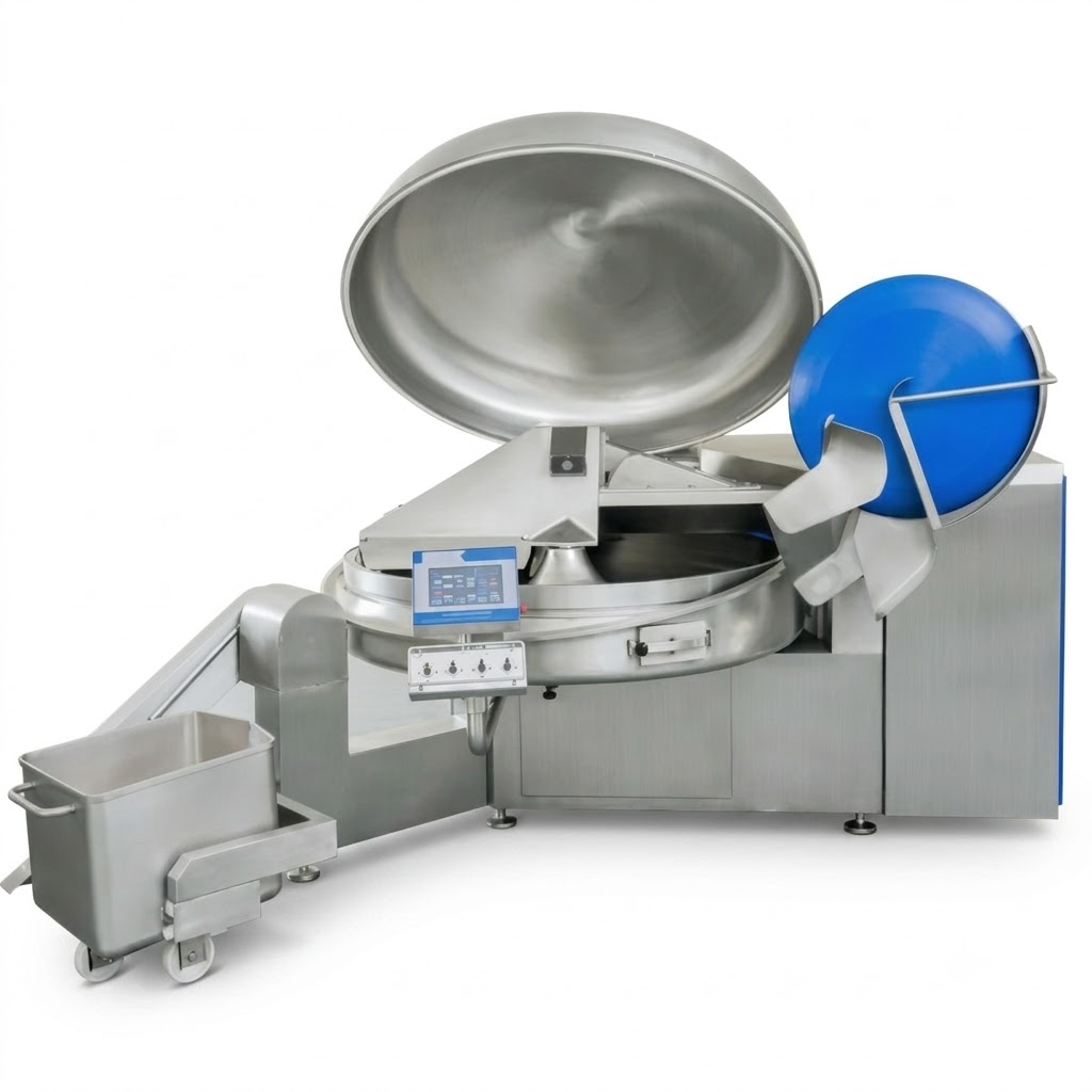 Picadora de Carne de Alta Velocidad ZB-125 – Capacidad 125L – Velocidad 450-4500 r/min – 380V – 33 k
