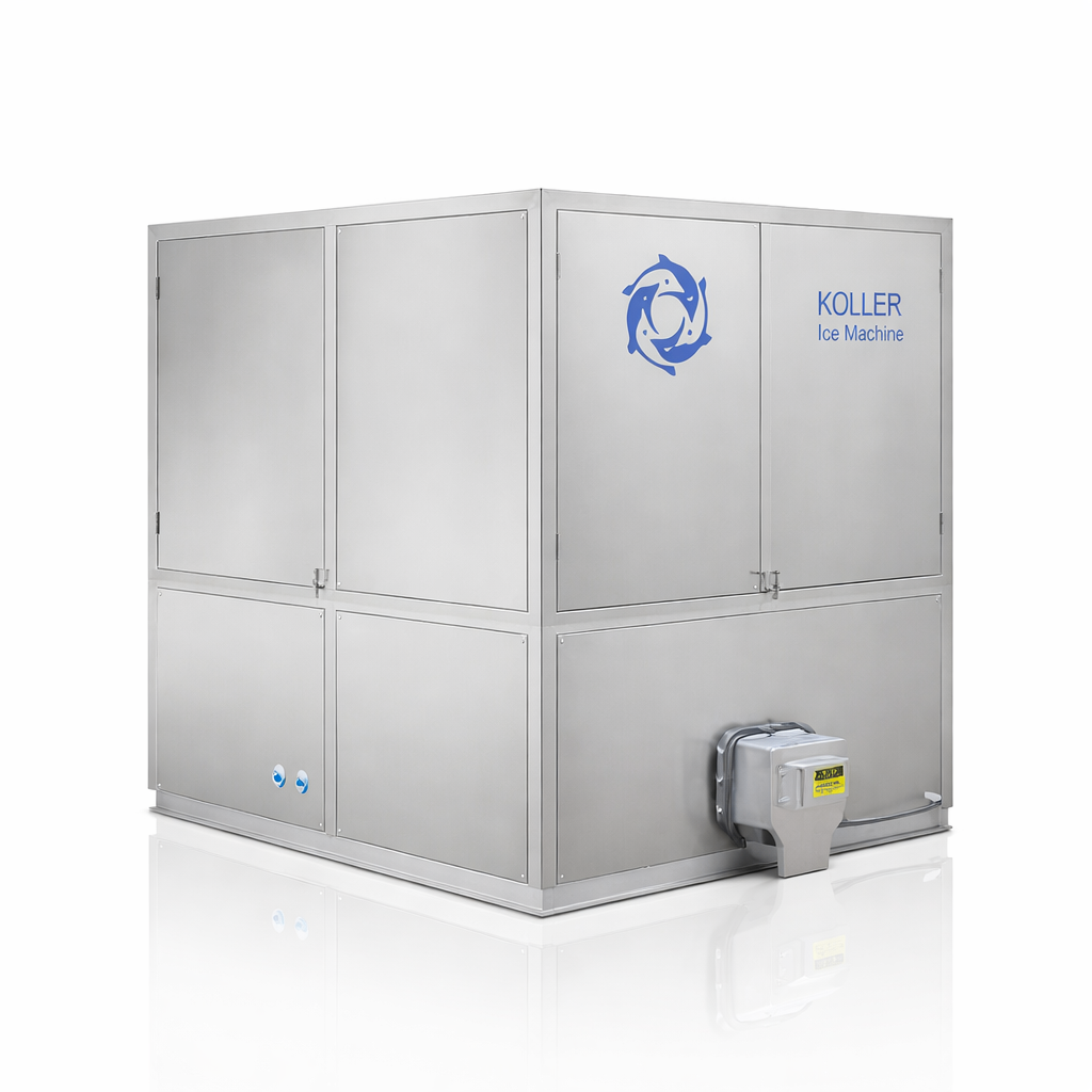 Máquina Industrial de Hielo en Cubos CV1000 – 1 Ton/día – Condensación por Agua