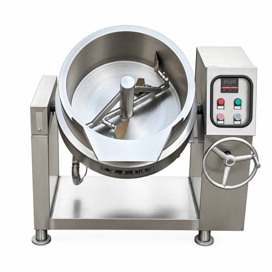 Marmita Basculante/Sartén Volcable 50L Gas Indirecta Vuelco Manual Mixer - BÁSICO