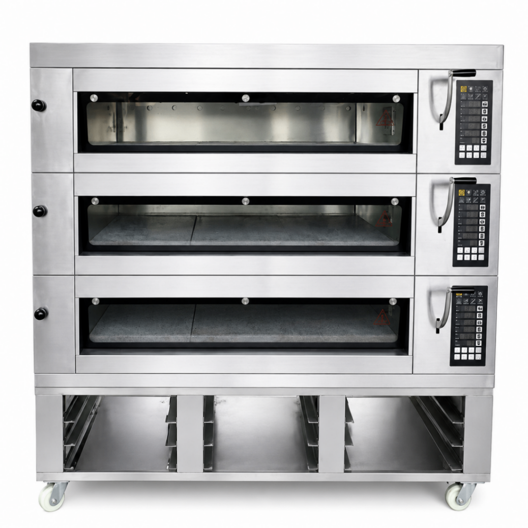 Horno Eléctrico de Piso Estilo Europeo 3 Cámaras 9 Bandejas 400×600mm S-E303 - ESTÁNDAR