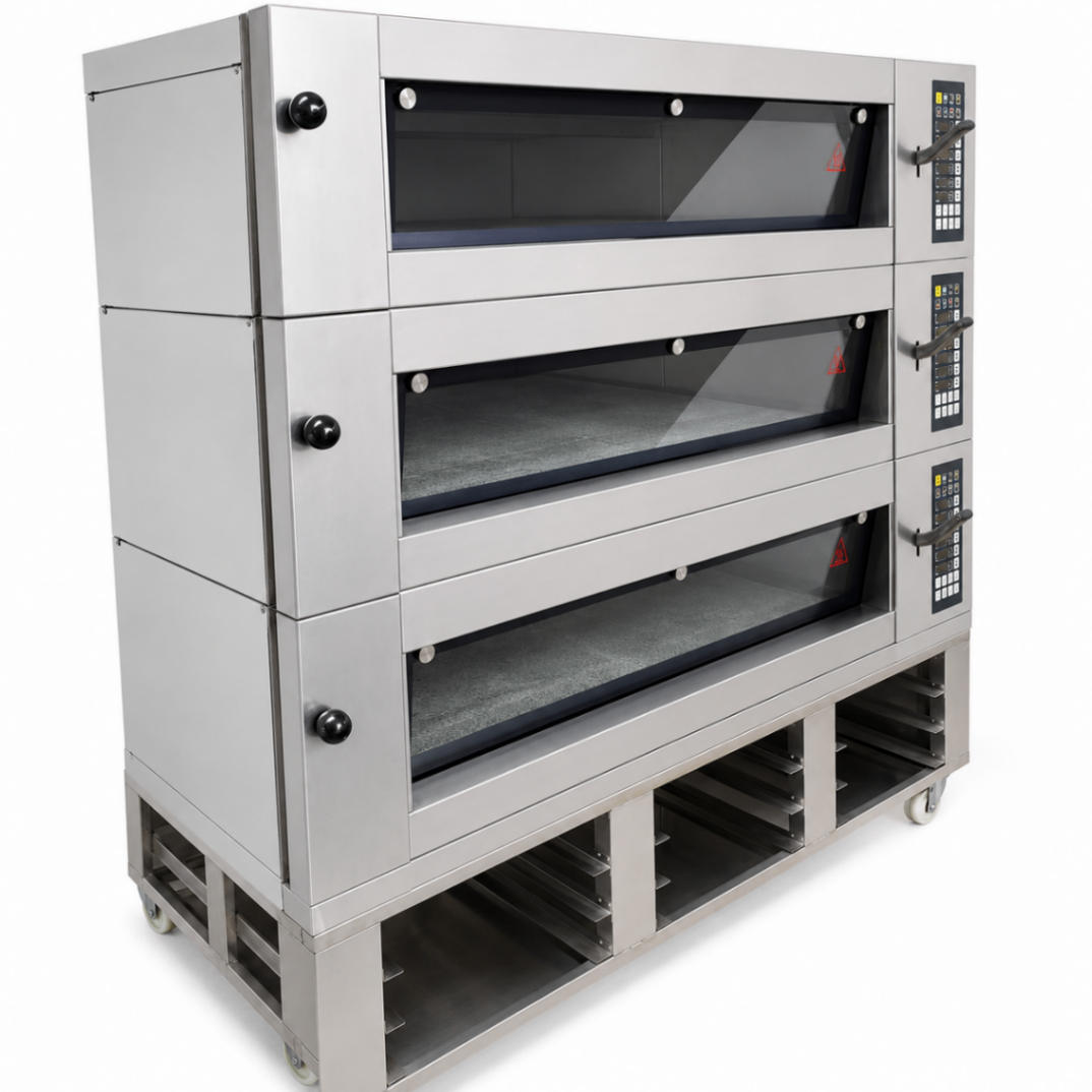 Horno Eléctrico de Piso Estilo Europeo 3 Cámaras 9 Bandejas 400×600mm S-E303 - ESTÁNDAR
