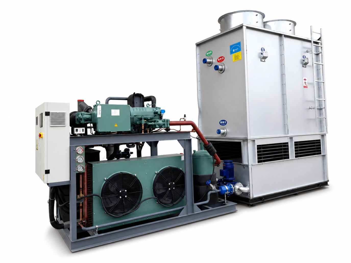 Congelador Espiral Industrial 500kg/h para Alimentos | Sistema Bitzer FSL500