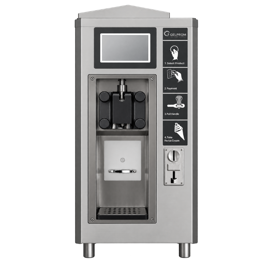Máquina Profesional de Helado Soft GP100A – Vending de Sobremesa, 1 Sabor