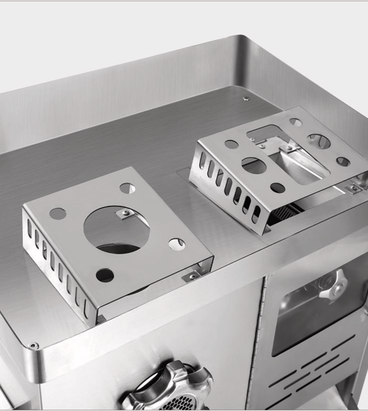 Máquina Combinada Cortadora y Picadora de Carne Estilo Bandeja y Fácil Desmontaje | Doble Motor 2200